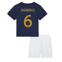 Frankrig Matteo Guendouzi #6 Hjemmebanesæt Børn VM 2022 Kortærmet (+ Korte bukser)